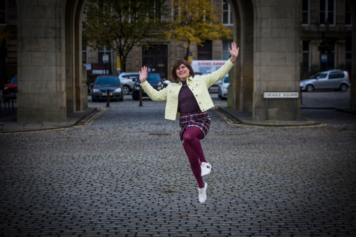 skipping person